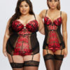 The Hero Cami Suspender Black/Red - Image 7