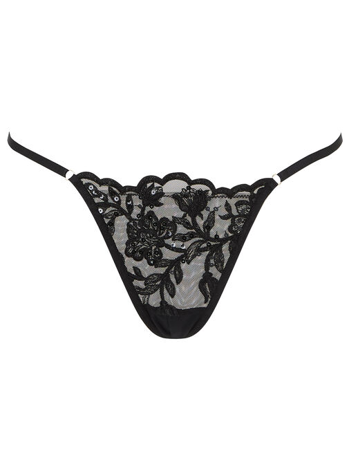 The Icon Crotchless String Black - Wishlist @ The Knicker Fairy