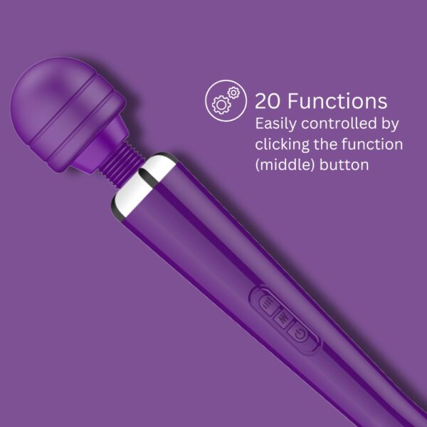 Loving Joy Rechargeable Magic Wand Vibrator Purple - Image 5