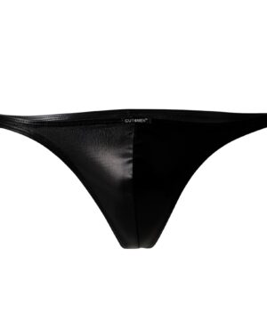 C4M Brazilian Brief Black Leatherette