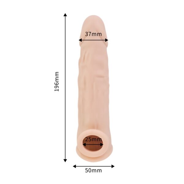 Rev-Sleeves 8 Inch Realistic Silicone Penis Extension Sleeve - Image 6