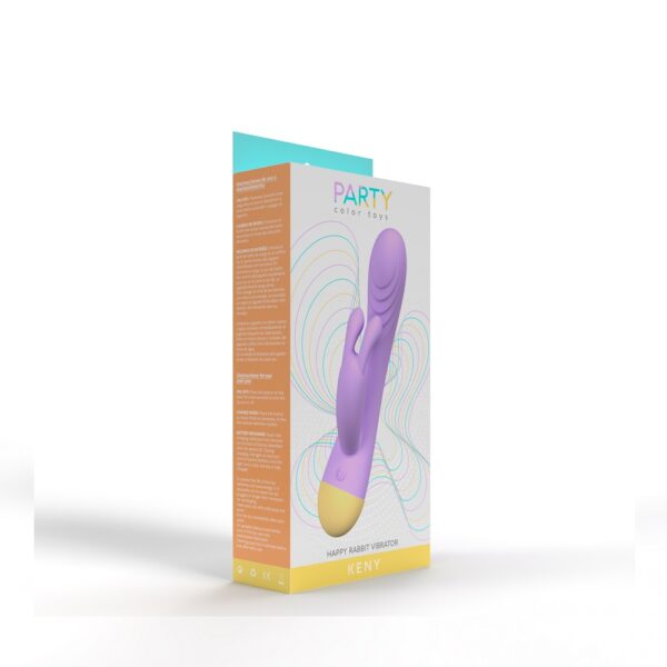 Party Color KENY Rabbit Vibrator Purple - Image 6