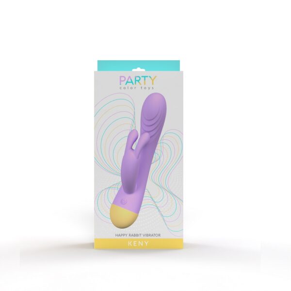 Party Color KENY Rabbit Vibrator Purple - Image 7