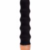 Rippled Silicone Vibrator Black