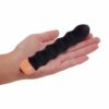 Rippled Silicone Vibrator Black - Image 7