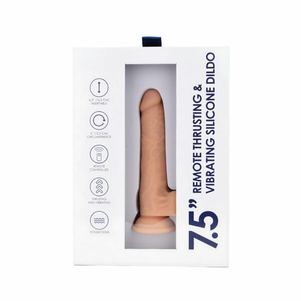 Loving Joy 7.5" Remote Thrusting & Vibrating Silicone Dildo - Image 8