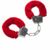 Red Faux Fur Handcuffs - Image 3