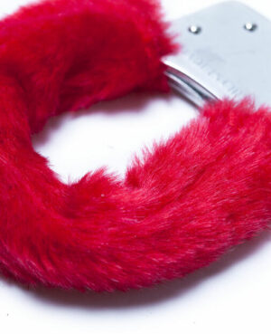 Red Faux Fur Handcuffs