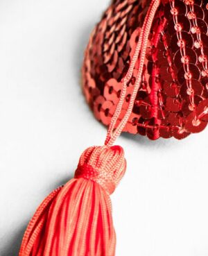 Sequin Nipple Tassel Red Hearts