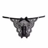 Vibrating Black Crotchless Thong - Image 2
