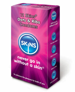 Skins Dots and Ribs Condoms 12 Pack