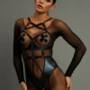 The Minx Crotchless Body – Black