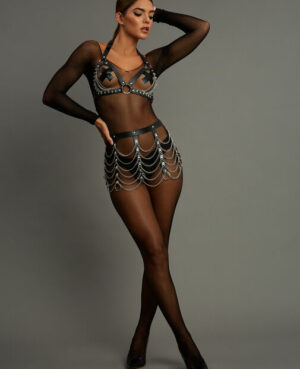 Diamante and Chain Bra Harness
