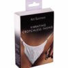 Vibrating White Crotchless Thong