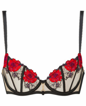 Caged Rose Non Padded Balcony Bra