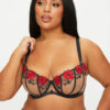 Caged Rose Non Padded Fuller Bust Balcony Bra - Image 2