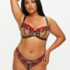 Caged Rose Non Padded Fuller Bust Balcony Bra - Image 5