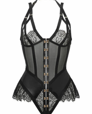 Exuberant Crotchless Teddy – Black