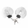 Plush White Faux Fur Handcuffs - Image 3