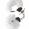 Plush White Faux Fur Handcuffs