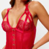 Exuberant Crotchless Teddy – Red - Image 3