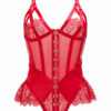 Exuberant Crotchless Teddy – Red