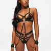 Unleash Me Crotchless Set – Black