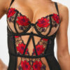 Caged Rose Padded Cami Suspender - Image 3
