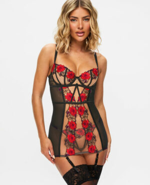 Caged Rose Padded Cami Suspender