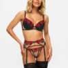Caged Rose Padded Plunge Bra