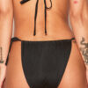 Dark Waves Cheekini Tie Side Bikini Bottom - Image 5