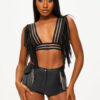 Diamante PU Short