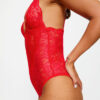 Diamond Heart Crotchless Body – Red - Image 4