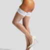 Lace Top Glossy Hold Ups - Image 3