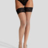 Lace Top Glossy Hold Ups - Image 13