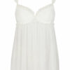Locked On Love Crotchless Babydoll Set – Ivory - Image 2