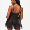 Loveable Touch Crotchless Babydoll – Black - Image 4