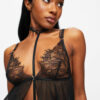 Loveable Touch Crotchless Babydoll – Black - Image 3
