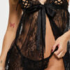Place In My Heart Crotchless Babydoll Set – Black - Image 7