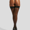 PU Plain Seamed Hold Ups - Image 2
