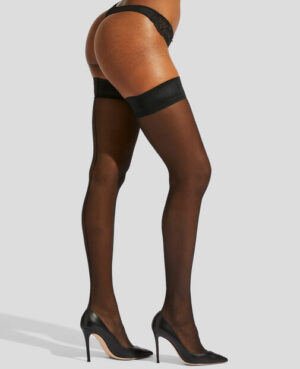 PU Plain Seamed Hold Ups