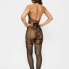 Rose Dreams Crotchless Bodystocking – Black - Image 4