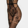 Rose Dreams Crotchless Bodystocking – Black - Image 2