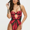Secret Seduction Crotchless Body – Black/Red