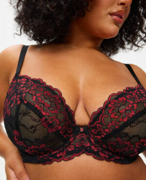 Sexy Lace Fuller Bust Non Padded Plunge Bra