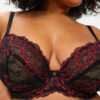 Sexy Lace Fuller Bust Non Padded Plunge Bra - Image 5