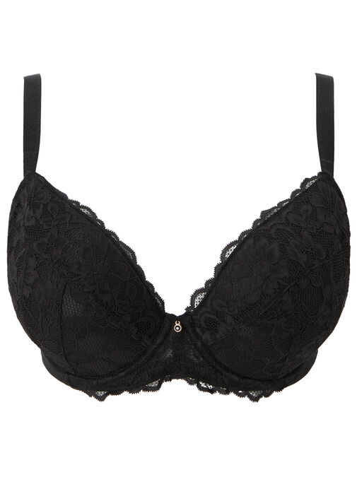 Sexy Lace Padded Plunge Bra