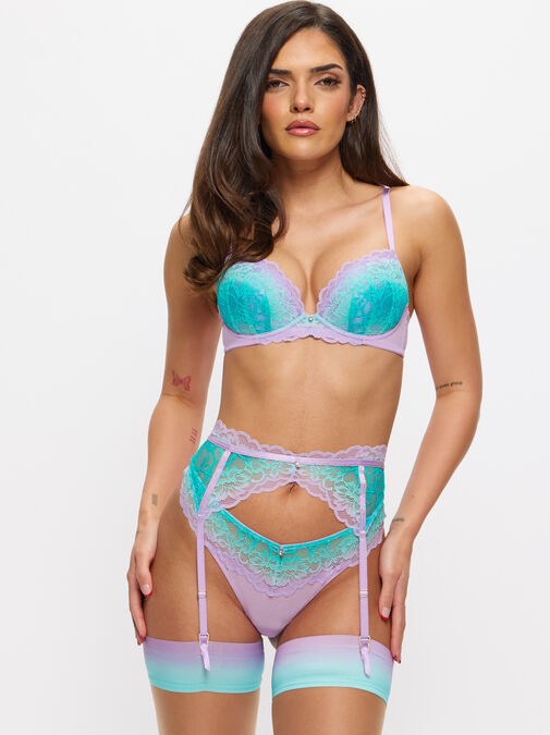 Sexy Lace Padded Plunge Bra