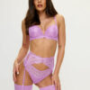 Sexy Lace Foiled Suspender Belt