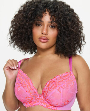 Sexy Lace Fuller Bust Non Padded Plunge Bra